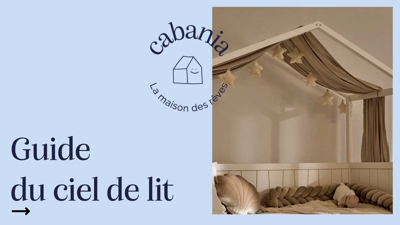Miniatures illustrant des guides pour l'installation et la personnalisation de ciels de lit élégants