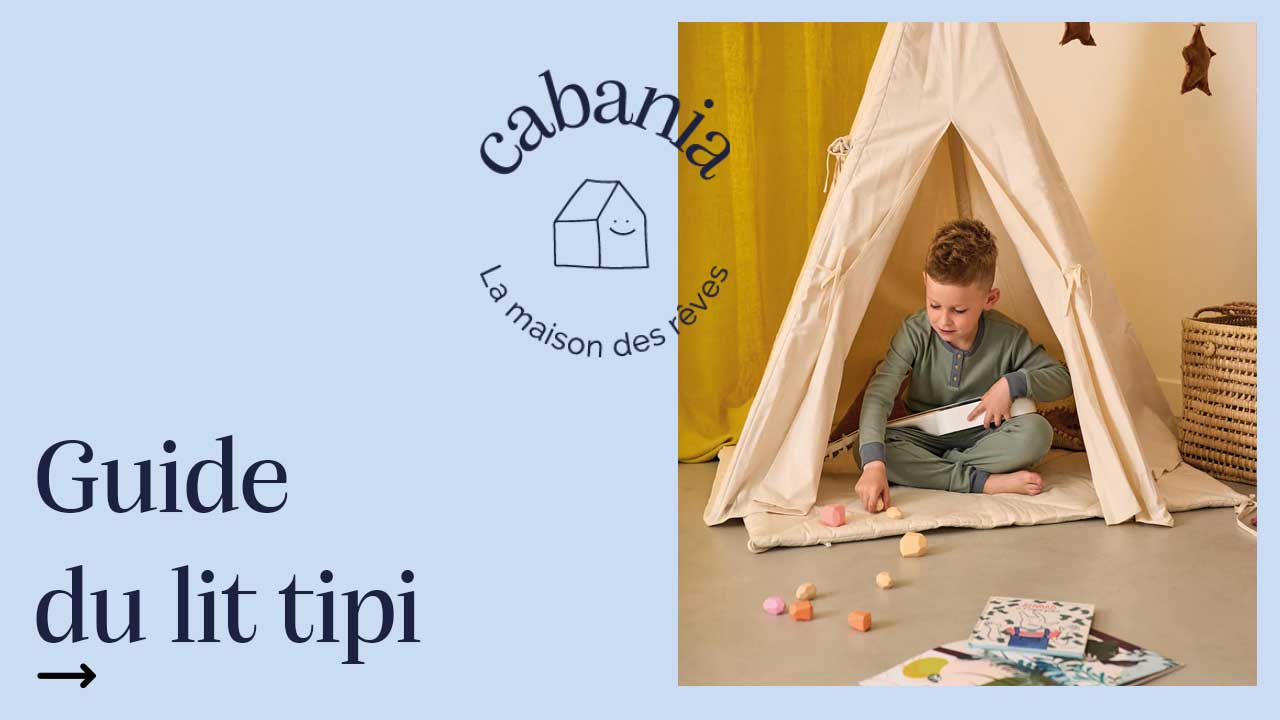Miniatures de guides d'achat de lits tipi pour enfants, comparatif et conseils.