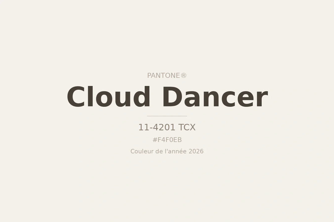 Cloud Dancer - couleur Pantone 2026