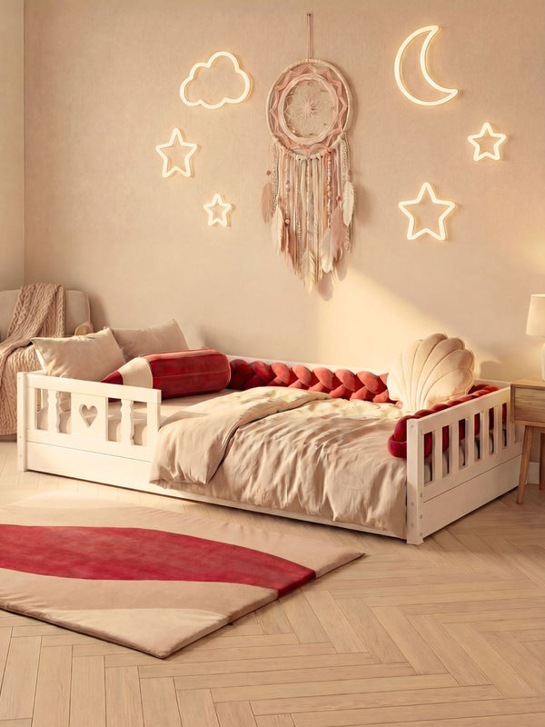 Blanc / 1 barrière Cœur / Sans tiroir