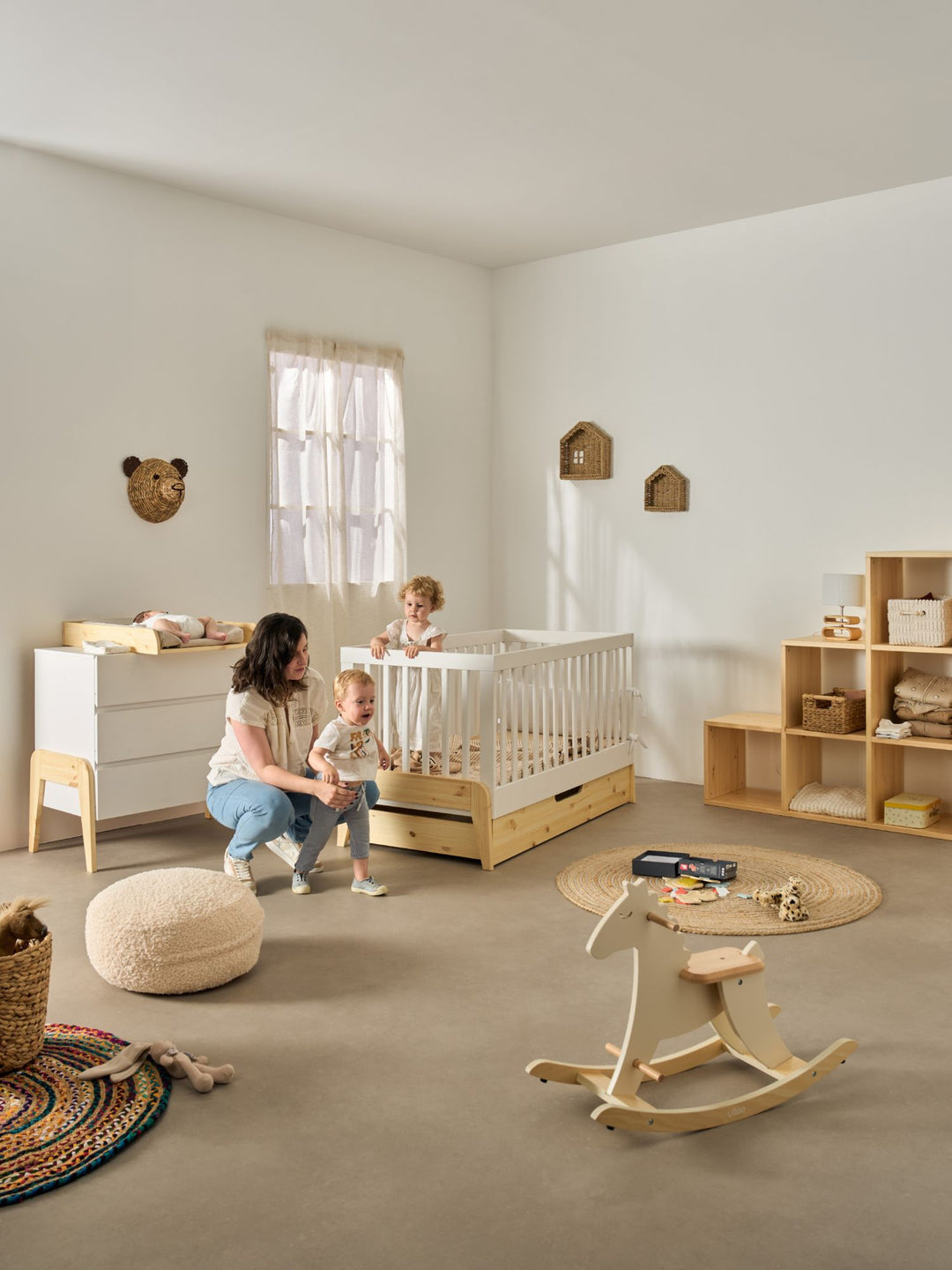 Lit bébé Piana 70x140 cm avec barreaux amovibles