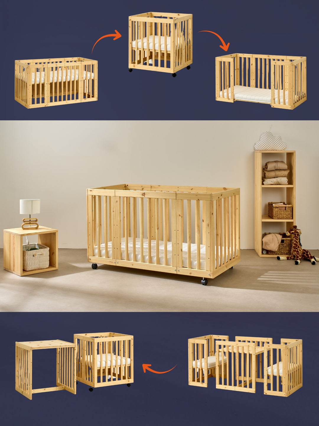 Berceau et lit bébé évolutif Kokomo 7-en-1