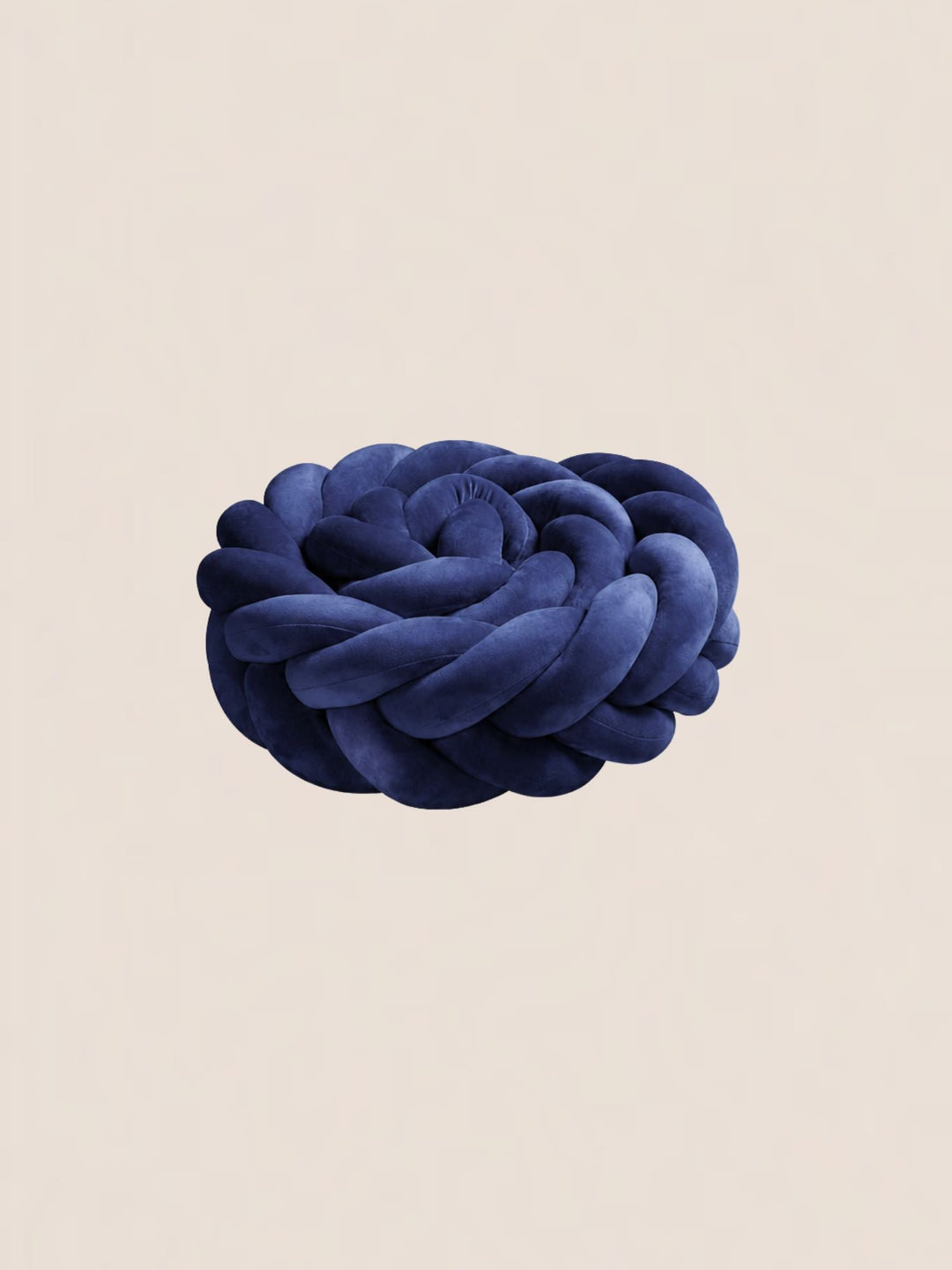 Tresse de lit 5 brins en velours bleu indigo, longueur 200 cm