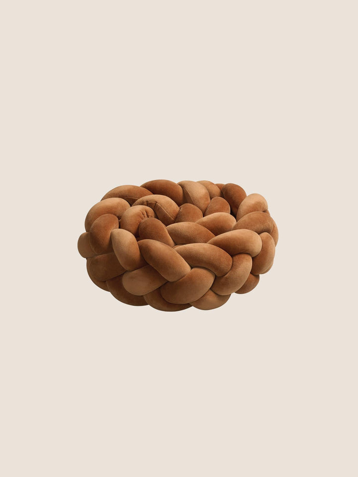 Tresse de lit 5 brins en velours cannelle, longueur 200 cm