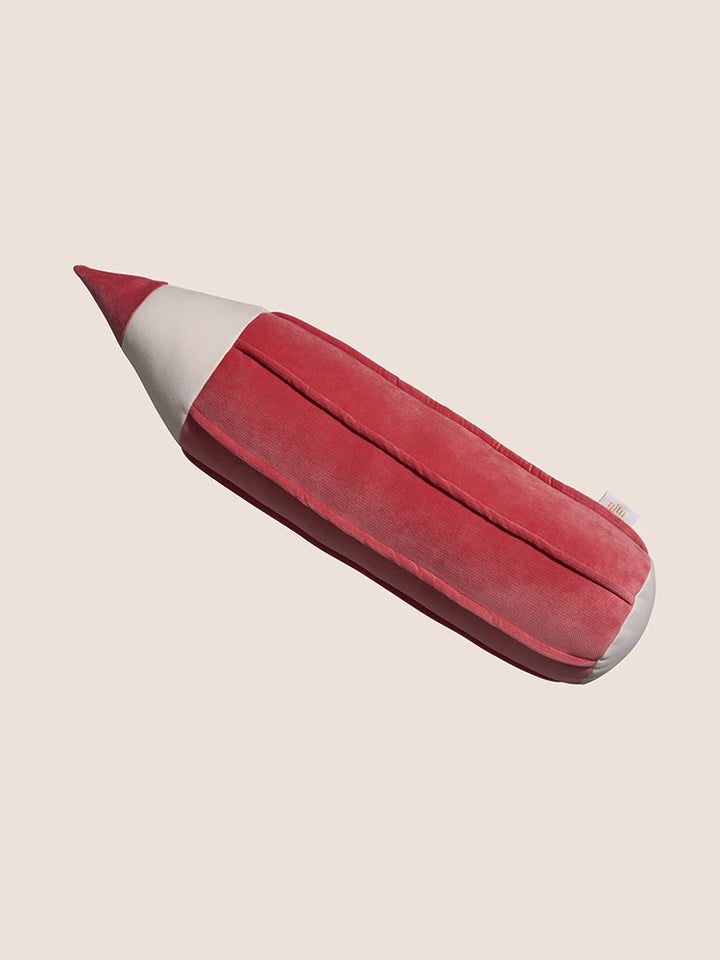 Cute decorative pillow for children's rooms in the shape of a pencil