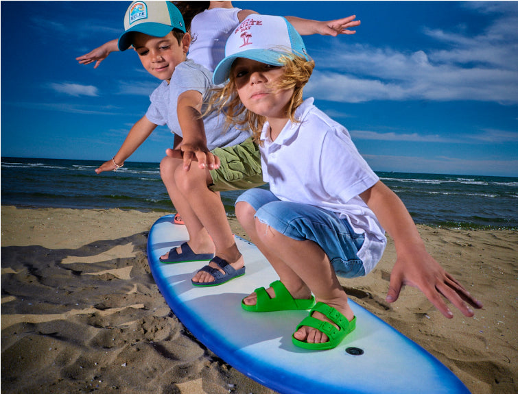 Three-ply blue surgical mask for protection, disposable medical device.