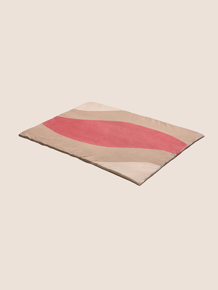 Cabania velvet rug in brick red for children's bedrooms